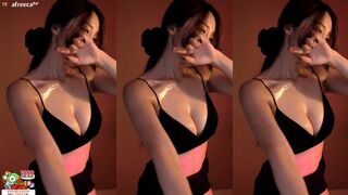 Unina Reveals her juicy Wet Big Boobs On Live Cam Afreecatv Video