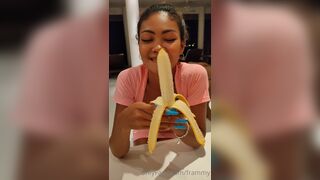 Frammy Horny Asian teasing With a Big Banana Onlyfans Video