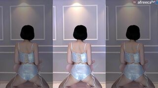 Dayeosin Asian Short Haired Busty Girl Showing off Booty and Boobs Video