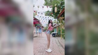 Meikoio Showing Off her Huge Tits and Booty In Public Video