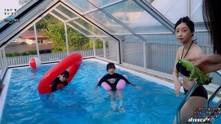 Hyomin Big Booty Teasing In The Pool And Touching Tits While Showering Afreecatv Video