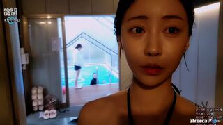 Hyomin Big Booty Teasing In The Pool And Touching Tits While Showering Afreecatv Video