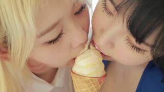Ad1yn2 Adilyn Horny Lesbians Teasing While Licking Ice Cream Video