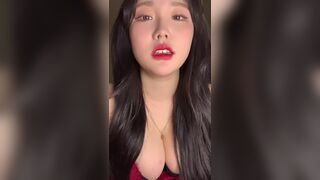 Sejinming Big Boobs Teasing While Wearing Lingerie On Live Stream Video