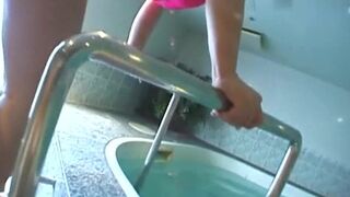 Cute Girl Gives Head In The Pool And Fucked Multiple Times Inside Hairy Pussy Video