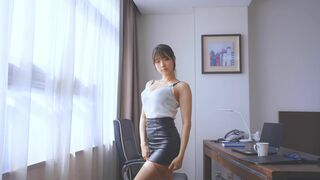 Auddk Cute Asian babe In Glasses Showing Off Her Sexy Dresses On Cam VIdeo