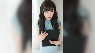 Baiyin811 Cute Asian Worker Exposing Her Big Hot Boobs Video