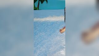 Pocket Girls Asian Beauty In Sexy Shorts Water Surfing Video