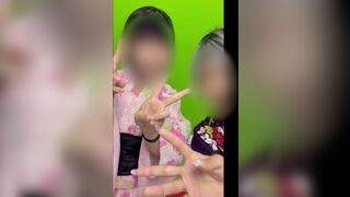 Emoechi Girls Kissing And Touching Tits Before Puts Dildo In Hairy Cunt While Wearing Kimona Video