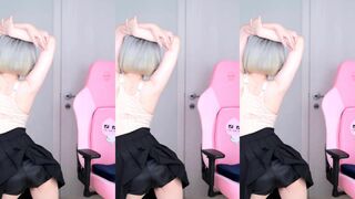 Cute Asian Streamer Bend Over For Teasing Big Ass And Touching Boobs While Dancing Video
