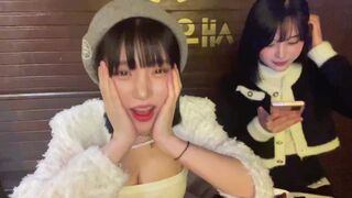 Ahego Sisters Teasing Their Fans In A Public Restaurant On Live Stream Video