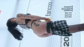 UMC Model Shows Busty Ass In Sexy Lingerie At Motor Show Video