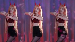 Yule Asian Cutie In Red Hot Sporty Top Dancing Off Video