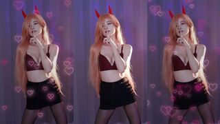 Yule Asian Cutie In Red Hot Sporty Top Dancing Off Video