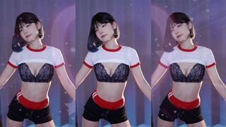 Yule Cutie Wearing Tight bra and Tiny Shorts Showing off When Dancing Video