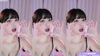 Chujeong Cute Asian Girl Making Fun Faces While Getting Boobies Caught On Cam Afreecatv Video