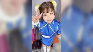 Rin Higurashi Chubby Asian Cosplayer Showing her Pussy On Cam Video