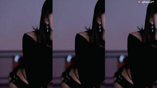 Hyeming Asian In Tiny Black pants Shaking Ass and Dancing Afreecatv Video