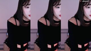 Hyeming Asian Wearing Black Tiny Shorts Dancing like a pro Afreecatv Video