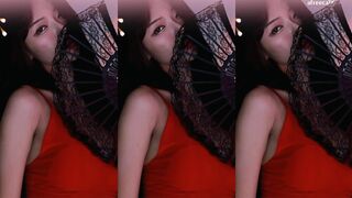 Hyeming Asian Babe Red Tight Dress Hot Dancing Video