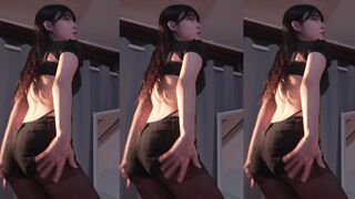 yule_.0.03 Sexy Slim Asian Dancing While Teasing Fans Video