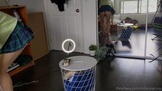 Studio Juniper Asian Girl Sketching While Showing her Pussy On Mirror onlyfans Video