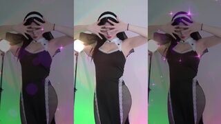 p_tilda Asian With Perfect Body Dancing off Video