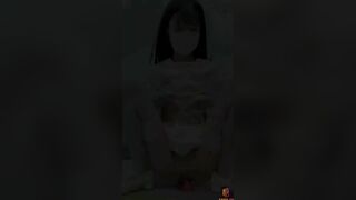 jiujiangbaby Asian In Mask Fucking her Wet Pussy With Dildo Outdoor Video