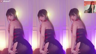 Horny Asian Model Dancing While teasing herself Afreecatv Video