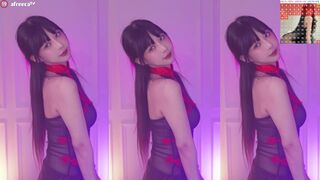 Asian Model in Seethrough Dancing off Afreecatv Video