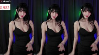 Pretty Asian In Black Dress Dancing On Cam Afreecatv Video