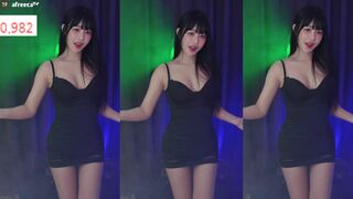 Pretty Sexy Korean In Black hot Dancing Live Afreecatv Video