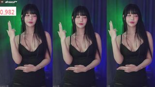 Pretty Sexy Korean In Black hot Dancing Live Afreecatv Video