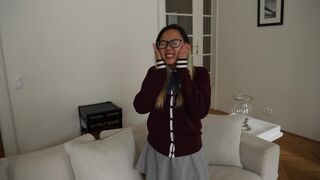 Sugarcookie Nerdy Asian Teen Solo Masturbating While Fingering Video