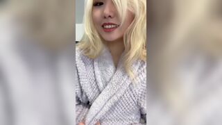 Nikkinami Asian Blonde Bathrobe Teasing Onlyfans Video