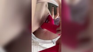 Sexy Horny Teen teasing Tits and Fucking Pussy With a Toy Video