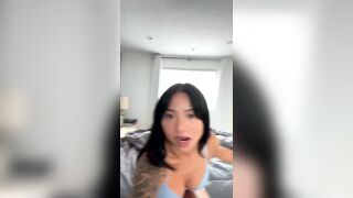 Tiiieeen Pretty Asian With Curvy Tits and Big Hot Booty Showing off On Cam Video