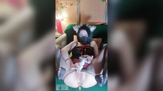 Anaimiya Asian Fucks Juicy Wet Pussy With a Dildo Video