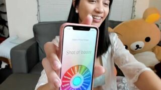 DelightfulHug Busty Asian Babe Drilling her Tight Asshole While Doing Spin Wheel Challenge Live Video
