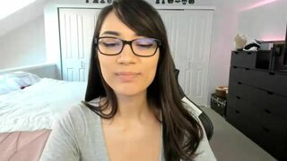 delightfulhug Nerdy Asian Slut Teasing Big Juicy Tits On the Live Webcam Video
