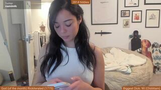 NamiMFC Showing Off her Tits While Doing Spin Wheel Chllenge in Live Stream Video