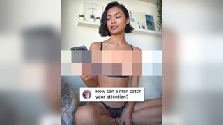 Chanel Uzi Replying to her Fans Comments While Topless Naked on Cam Onlyfans Video