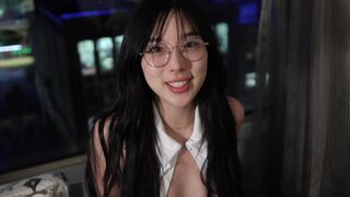 Elle Lee Korean Secretary Fucks Boss for Raise in Open Holed Pantyhose video