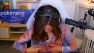 POKIMANE nipple slip
