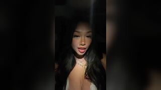 Cute Asian Slut Sing A Song In A Car With A Hot Dress Video