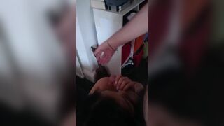 Horny Asian Pretty Slut Sucking A Big White Cock In A Hotel Room Leaked Video