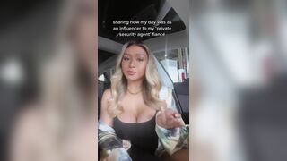 Pretty Asian Babe Flashing Her Big Boobs On Car Video