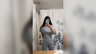 Hot Asian Nurse Revealing Her Cute Boobs With Stripteasing Video