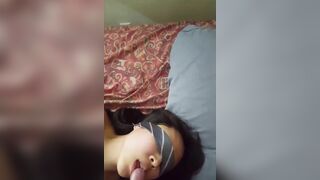 Horny Asian Slave GF Sucking A Big Black Cock Video