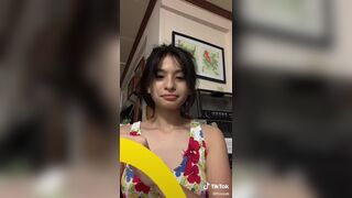 Franczeska Emilia Cute Teen Asian Enjoying Herself Tiktok Video